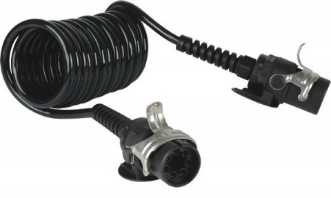 Spirálový kabel ABS 7-polový ,4,5m 24V