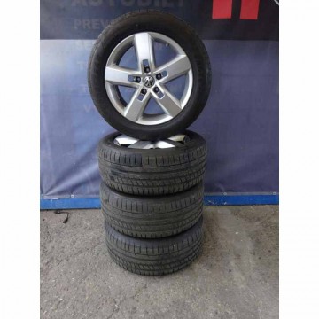 VW Touareg 7P0 sada kol s pneu 265/50 R19 8,5Jx19H2 ET59  7P6601025D - pošk. disk, defekt